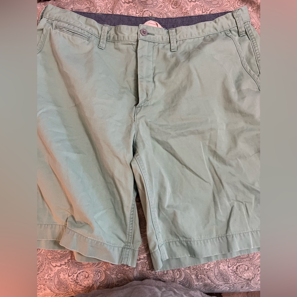 Green polo shorts